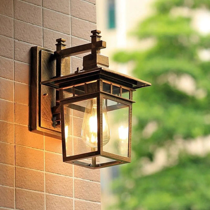 Outdoor Wall Light Aluminium E27 15W Motion Sensor IP65 Vintage — Bronze, Black & Silver