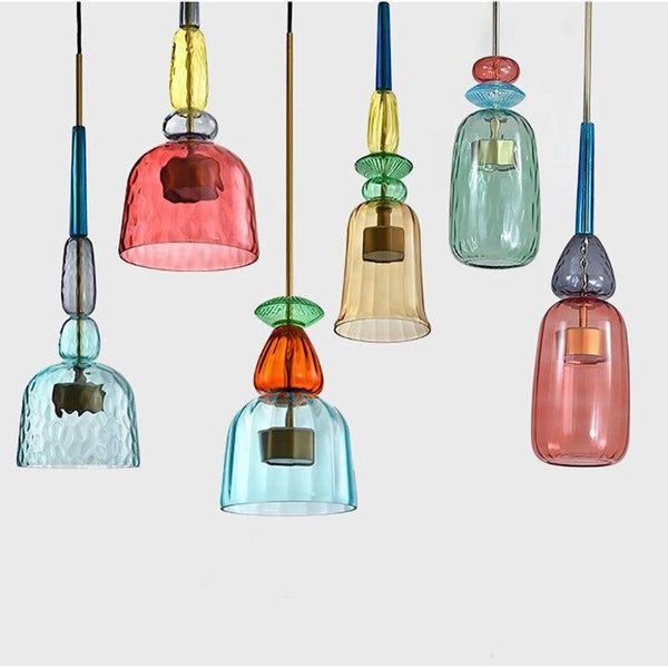 Modern Coloured Glass LED Pendant Light