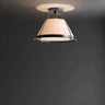 Vintage Fabric & Metal Ceiling Light E27 Black Gold S/M