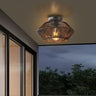 Geometric Metal Ceiling Light E27 Ø32cm — Black or Brown, 3 Colour Temperatures