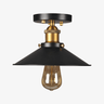 Rustic Vintage Ceiling Light E27 — Black and Gold Metal, 22 to 36cm