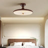 Vintage Pleated Glass Wood Ceiling Light E27 IP65 — Dimmable, SØ40cm or MØ50cm