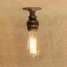 Small Industrial Ceiling Light Weathered Iron E27 Compact