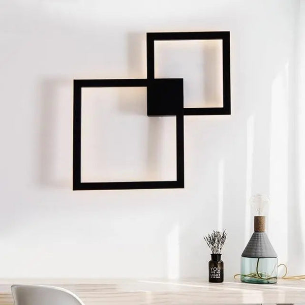 Modern Square Wall Light Integrated LED — Black / White