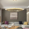 Modern Crystal LED Chandelier Iron Gold Black 60cm 80cm