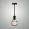 Cage Pendant Light Iron Black Thermolaqué E27 40W