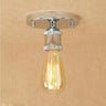 Small Industrial Polished Steel Ceiling Light E27 Hand-Assembled