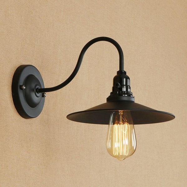 Vintage Swan Neck Wall Light Handmade E27 Max 40W Black White Red