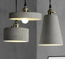 Industrial Cement Pendant Light E27 Black White 4 Shapes