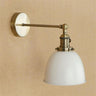 Industrial Coloured Wall Light Brushed Brass E27 Adjustable Max 40W