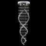 Modern LED Double Spiral Crystal Chandelier Chrome 4 Sizes