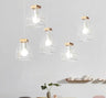 Vintage Cage Pendant Light Wood Iron E27 Small or Large