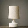 Nordic LED Table Lamp Iron Fabric Shade E27 White Grey