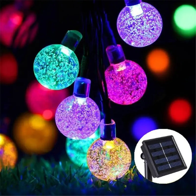 ColorSol Solar LED Globe String Lights