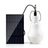 Portable Solar LED Lamp Outdoor — Solar Panel + USB, 5h Autonomy, Hook
