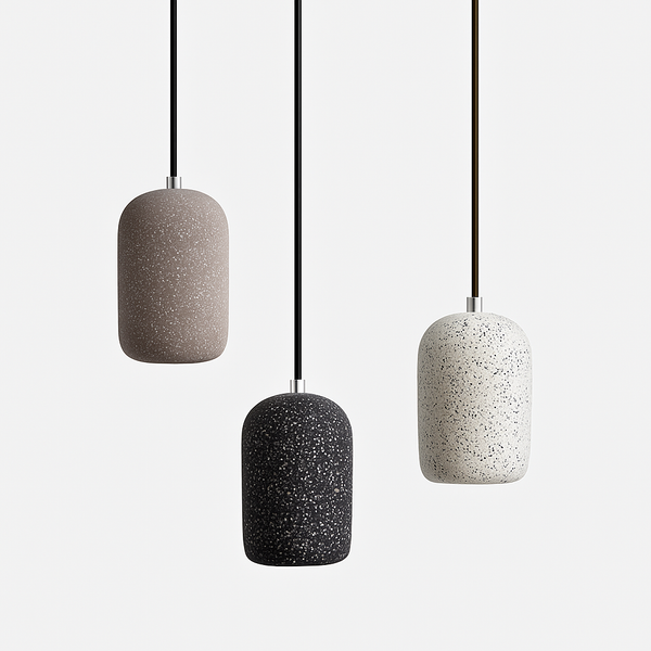 Cylindrical Stone Pendant Light