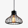 Industrial Cage Pendant Light, Matte Black, E27