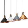 Hammered Metal Pendant Light E27 Black White Grey Gold