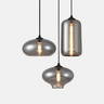 Rounded Glass Pendant Light E27 — Industrial Style, 4 Shapes