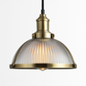 Industrial Glass and Stone Pendant Light