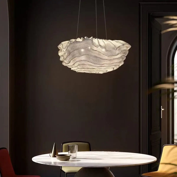 White Organic Sculptural Pendant Light E27 Dimmable S/M/L