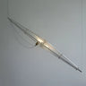 Linear Metal Glass Bar Pendant Light E27 Black White