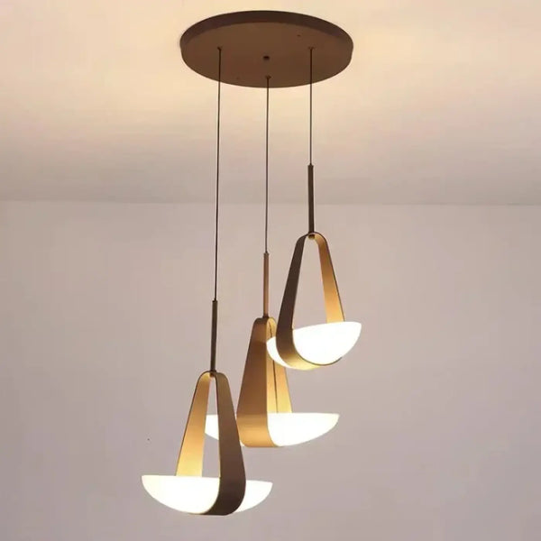 Black Glass & Metal Pendant Light LED — Single or Triple, Dimmable Option
