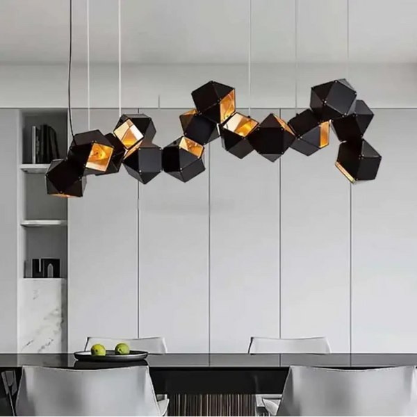 Geometric Multi-Head Pendant Light E14 — S/M/L/XL, Dimmable Option