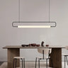 Linear Bar Pendant Light Black Metal Acrylic Bulb Included S/M/L