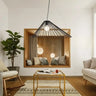 Conical Metal Pendant Light Black Acrylic Bulb Included S/M
