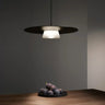 Black Circular LED Ring Pendant Light E27 — Ø40cm, 3000K/4000K