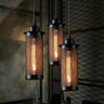 Industrial Vintage Black Pendant Light E27 — Rectangular 22×10cm, 3000K LED Included