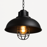 Black Industrial Cage Pendant Light